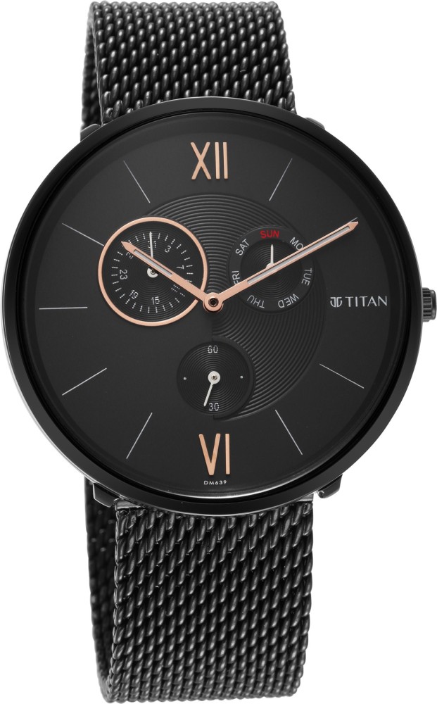 Titan slim deals watch black