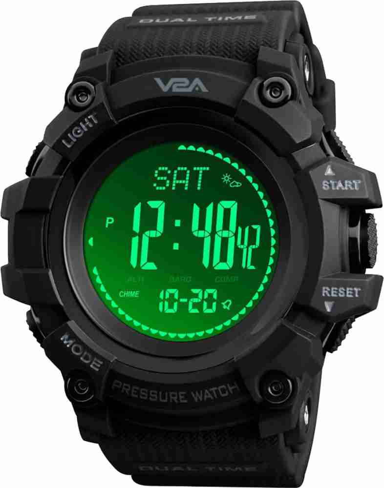 V2A Digital Watch For Men Buy V2A Digital Watch For Men Altimeter Barometer Compass Temperature Weather Pedometer Military Online at Best Prices in India Flipkart