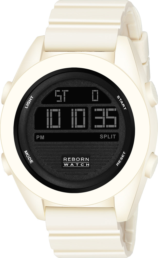 White colour digital best sale watch