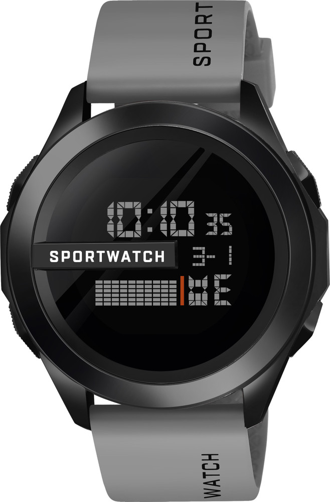 Black dial digital watch shop