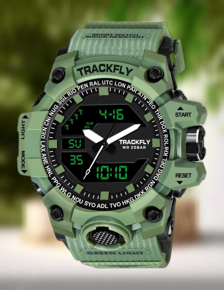 TrackFly Analog Digital Watch For Men Buy TrackFly Analog Digital Watch For Men Track Green 44 Online at Best Prices in India Flipkart