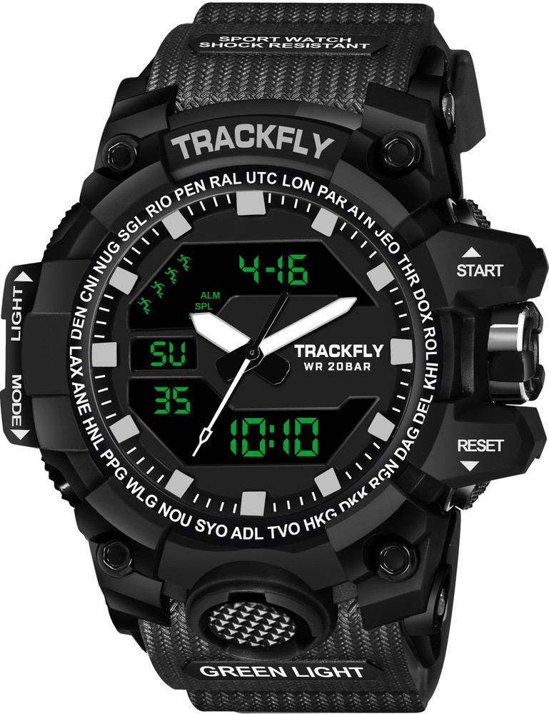 TrackFly 1005 BLACK 1005 Analog Digital Watch For Men Buy TrackFly 1005 BLACK 1005 Analog Digital Watch For Men Men Display Digital Analog Sport Watches Fashion Brand Shock Quartz Wristwatch Online at...