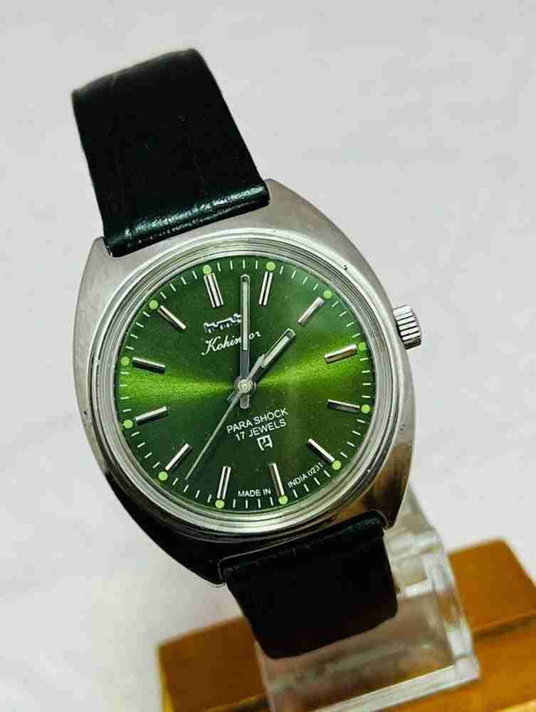 DIXOT Vintage HMT Kohinoor Light Green 17 Jewels Hand Winding Mens