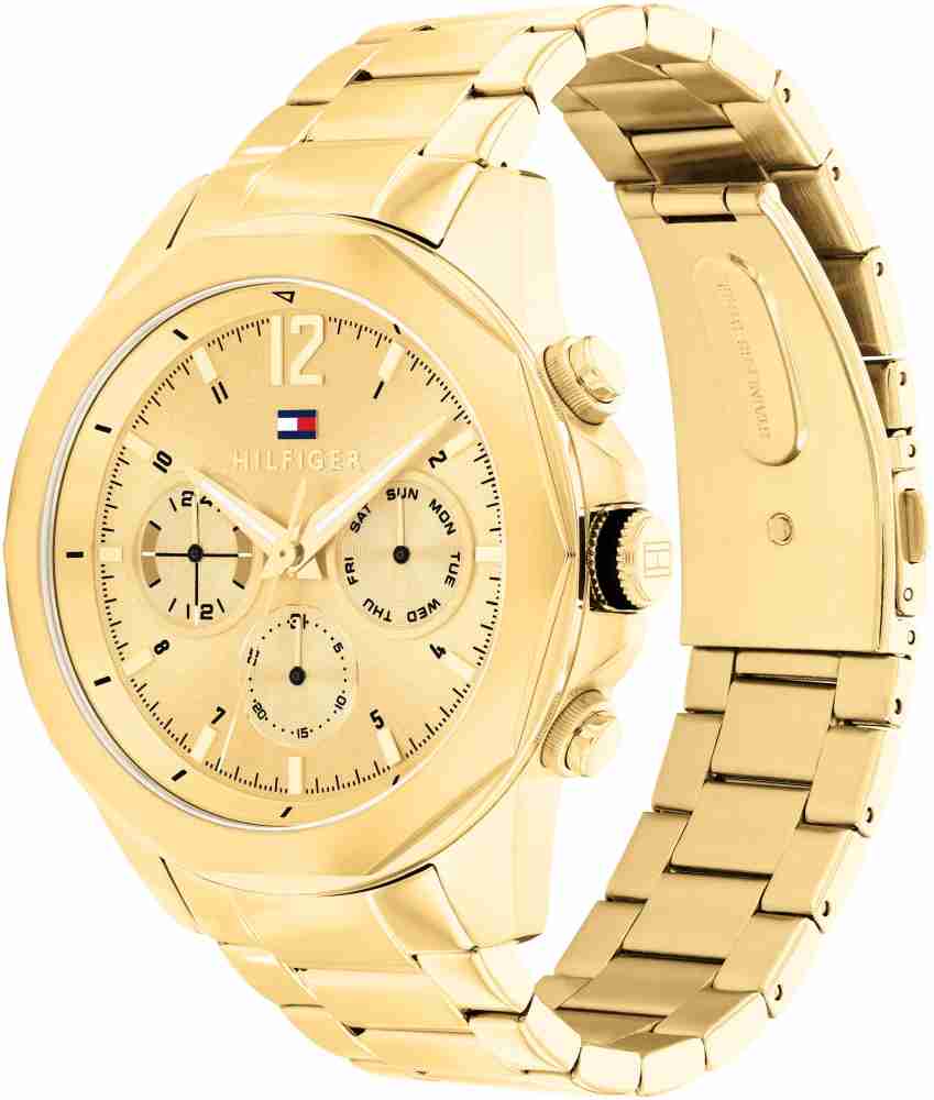 Gold watch tommy hilfiger hotsell