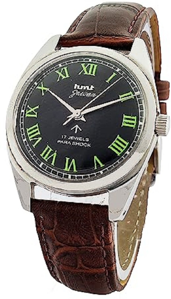 DIXOT Mechanical Hand Winding Antique Wrist Watch HMT Jawan para Shock 17 Jewels Black Dial Analog Watch For Men Buy DIXOT Mechanical Hand Winding Antique Wrist Watch HMT Jawan para Shock 17