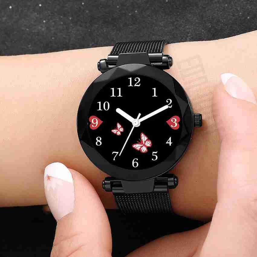 Marclex Titli Butterfly Magnet Black girls watches for women watches stylish branded new fashion design women watches Analog Watch For Women Buy Marclex Titli Butterfly Magnet Black girls watches for