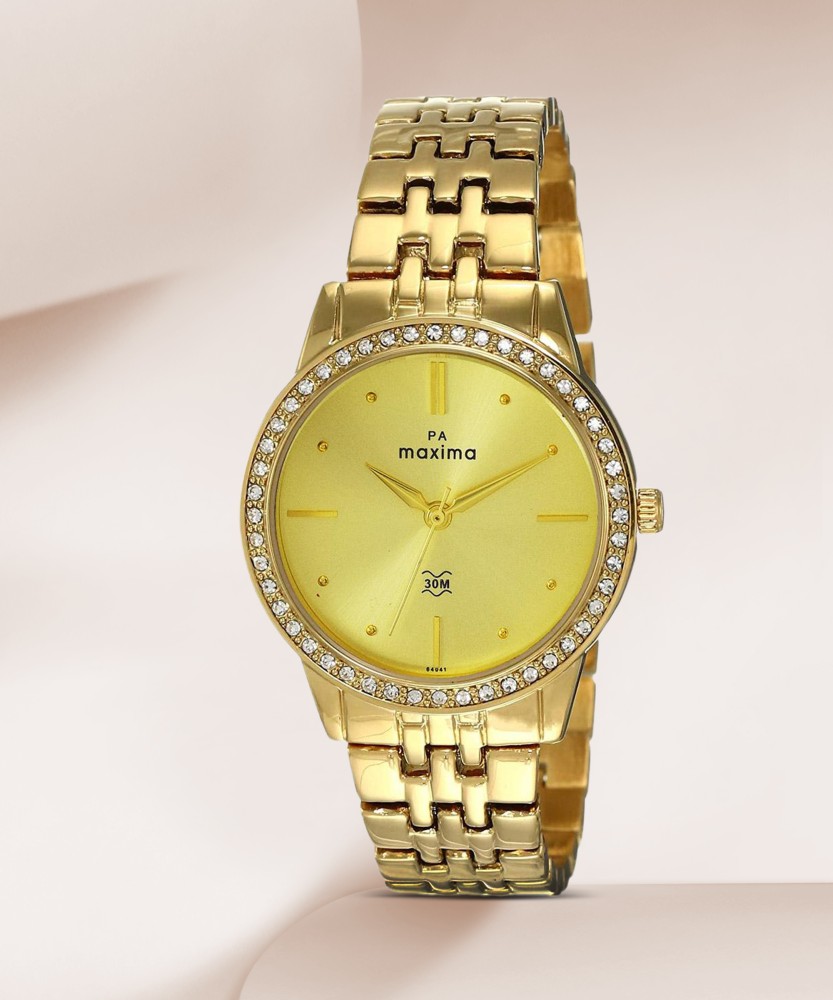 MAXIMA Gold Collection Maxima Formal Gold Analog Watch For Women Buy MAXIMA Gold Collection Maxima Formal Gold Analog Watch For Women O 64041BMLY Online at Best Prices in India Flipkart