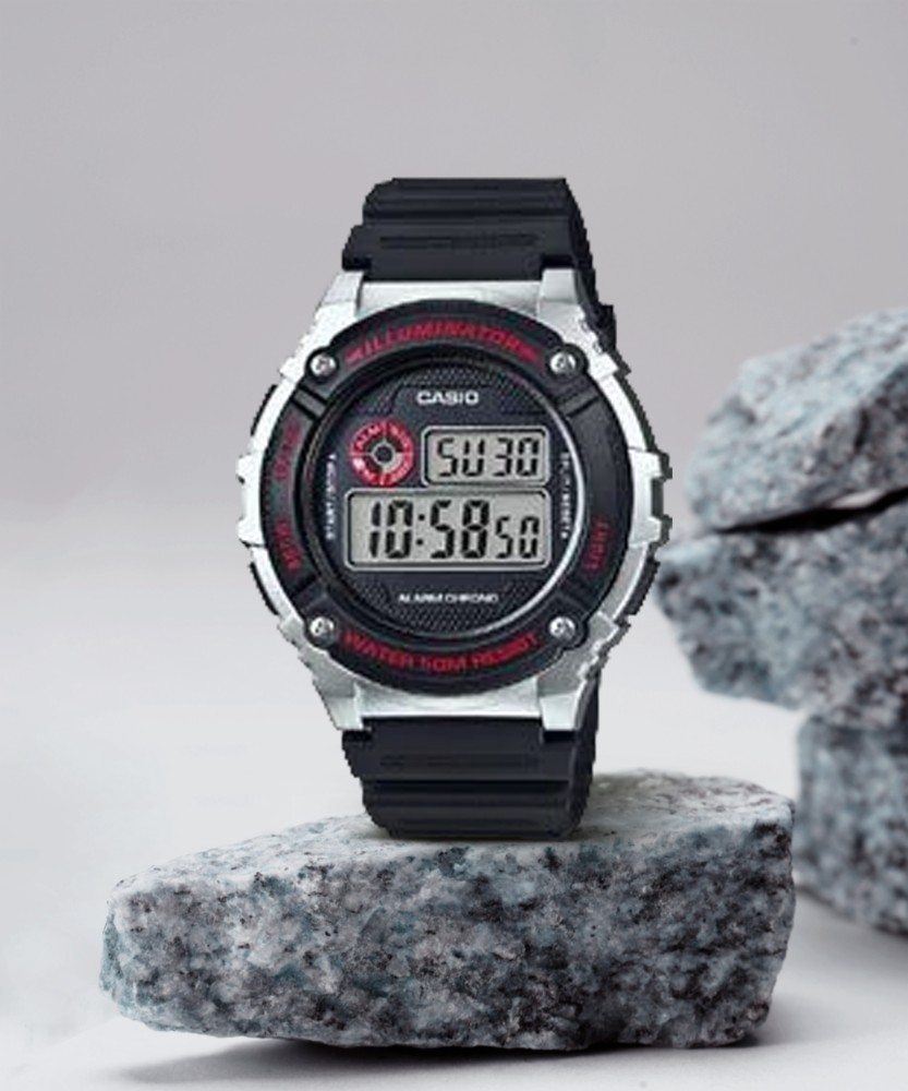 W216H-1AV | Black Digital Casual Watch | CASIO