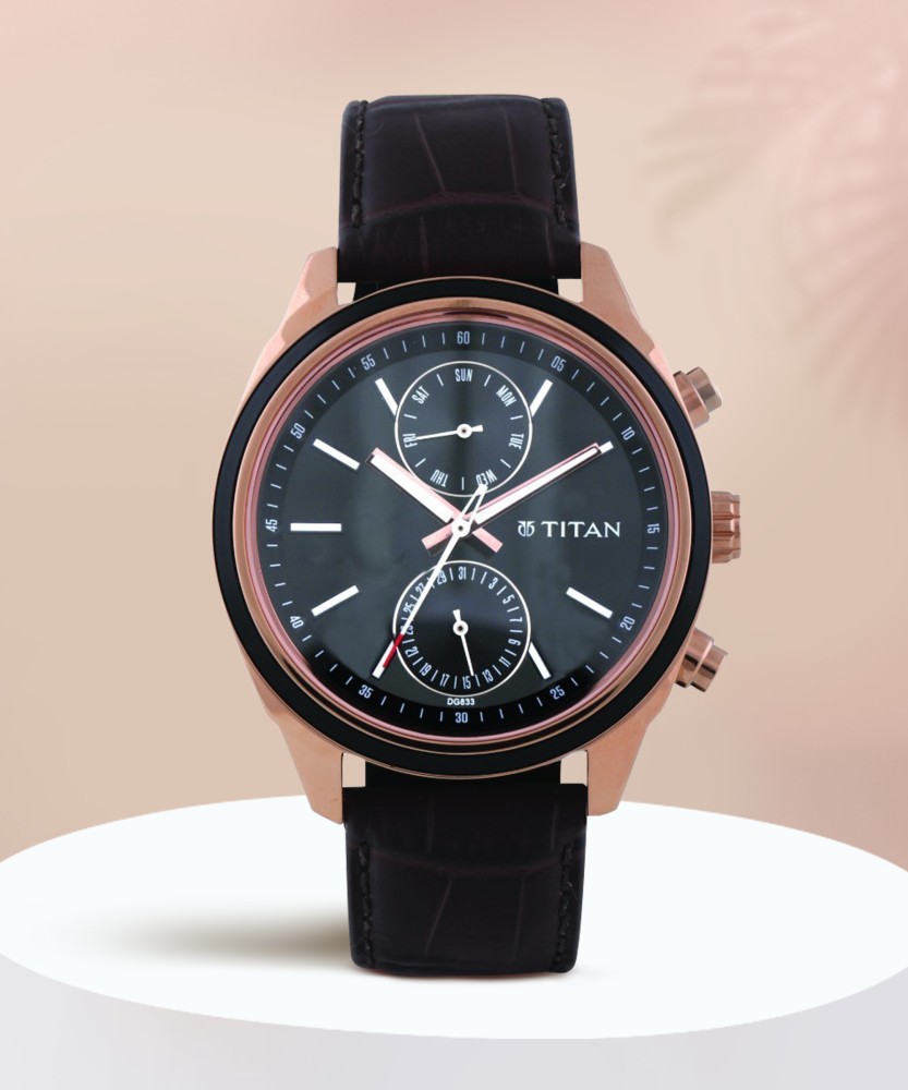 Titan neo analog outlet black dial men's watch