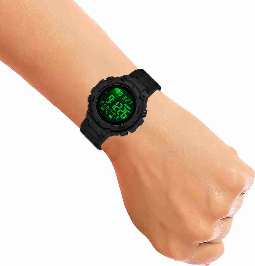 Digital wrist shop watch with stopwatch
