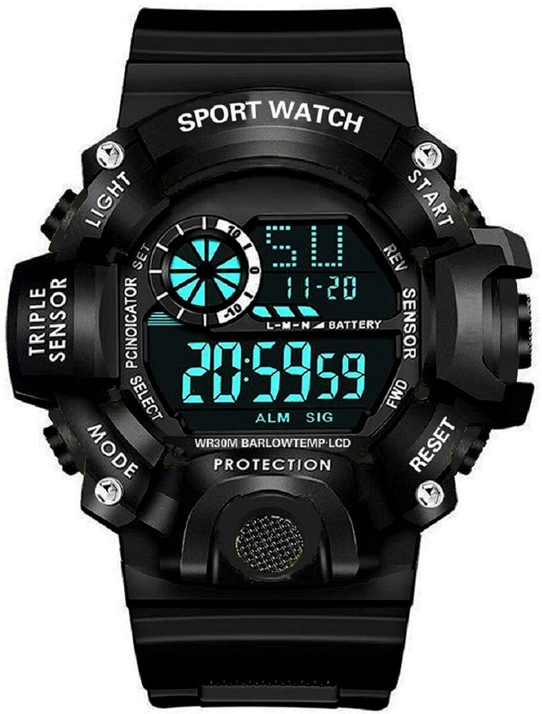 HINIVA WATCHES Jee Shock Black Waterproof Sports Multifunctional