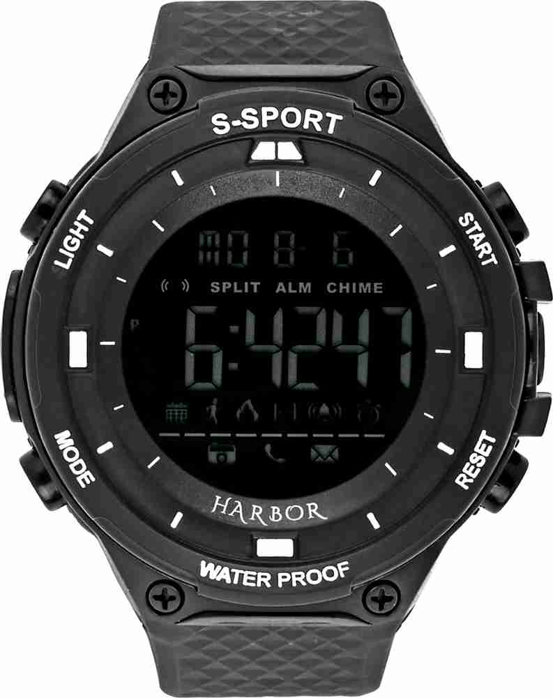 Harbor Digital watch with Alarm Stop Watch Hourly Chime AndGreen Back Light Digital Watch For Boys