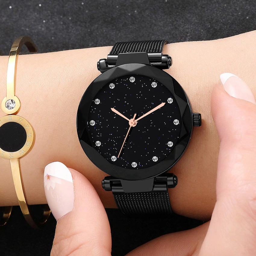 Girls watch best sale in black