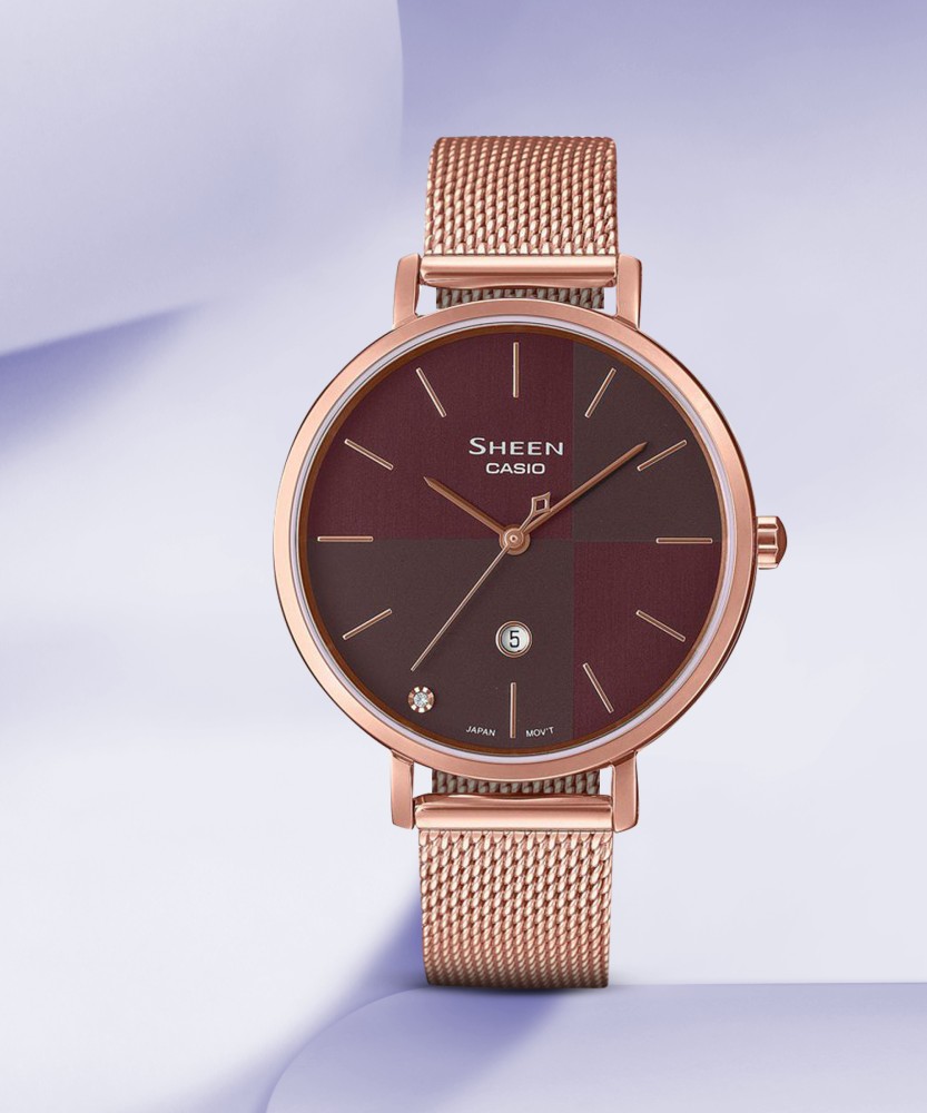 Casio sheen on sale rose gold price