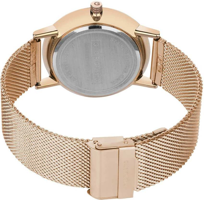 GIORDANO Giordano Analog Men s Watch Silver Dial Rose Gold Colored Strap Analog Watch For Couple Buy GIORDANO Giordano Analog Men s Watch Silver Dial Rose Gold Colored Strap Analog Watch