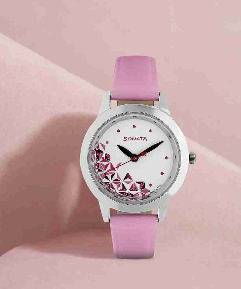 Sonata deals pink watches