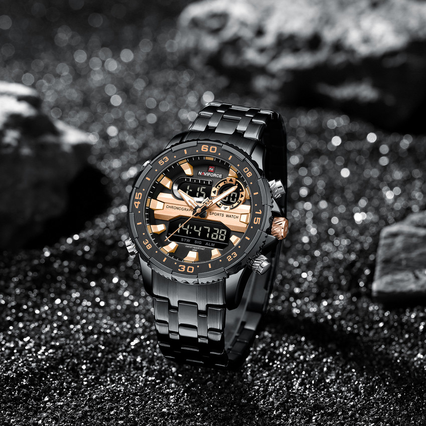 Naviforce watch black shop