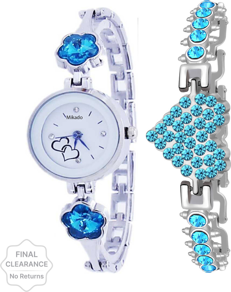 MIKADO Analog Watch For Women Buy MIKADO Analog Watch For Women New Arrival Stylish Attractive Ethnic Blue Bracelet Look Analog Watch for Girls Online at Best Prices in India Flipkart
