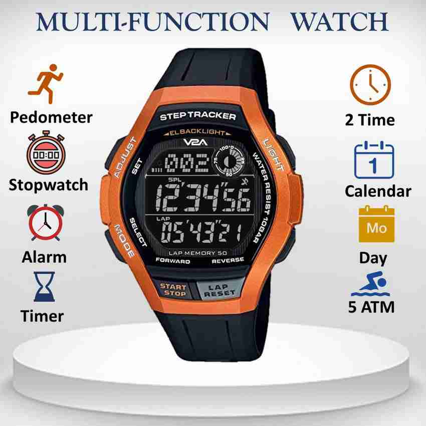 Casio watch with step sales counter