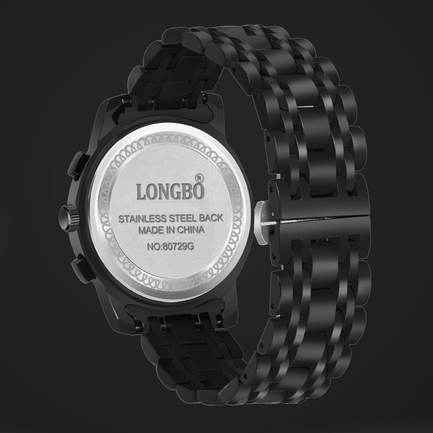 Longbo Chronograph Analog Watch For Men Buy Longbo Chronograph Analog Watch For Men Stainless Steel Band Luxury Dress Waterproof Quartz Wristwatches for Men Online at Best Prices in India Flipkart