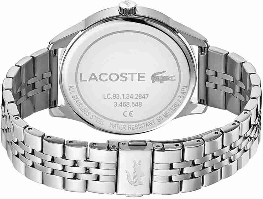 Lacoste all stainless steel water resistant 5 on sale atm