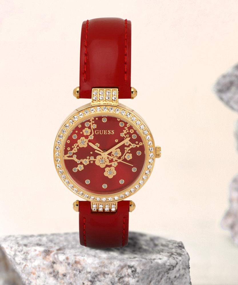 Guess red online watch