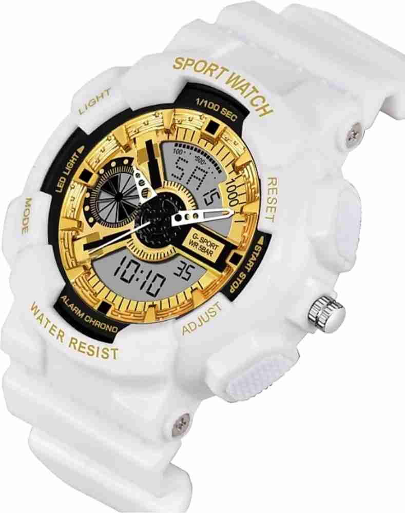 G shock watches white and cheap gold
