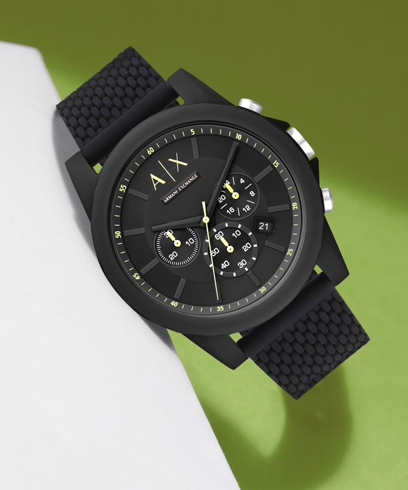 Armani exchange black outlet analogue watch