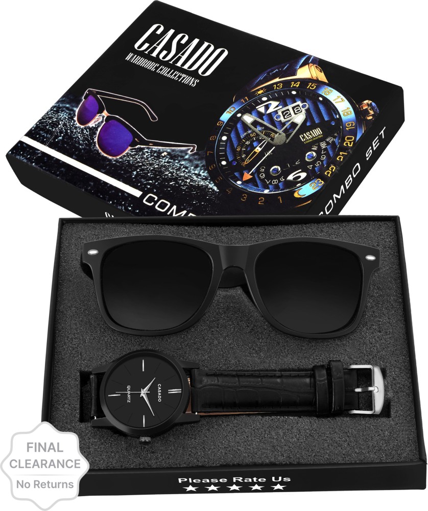 Watch and sunglasses combo sale