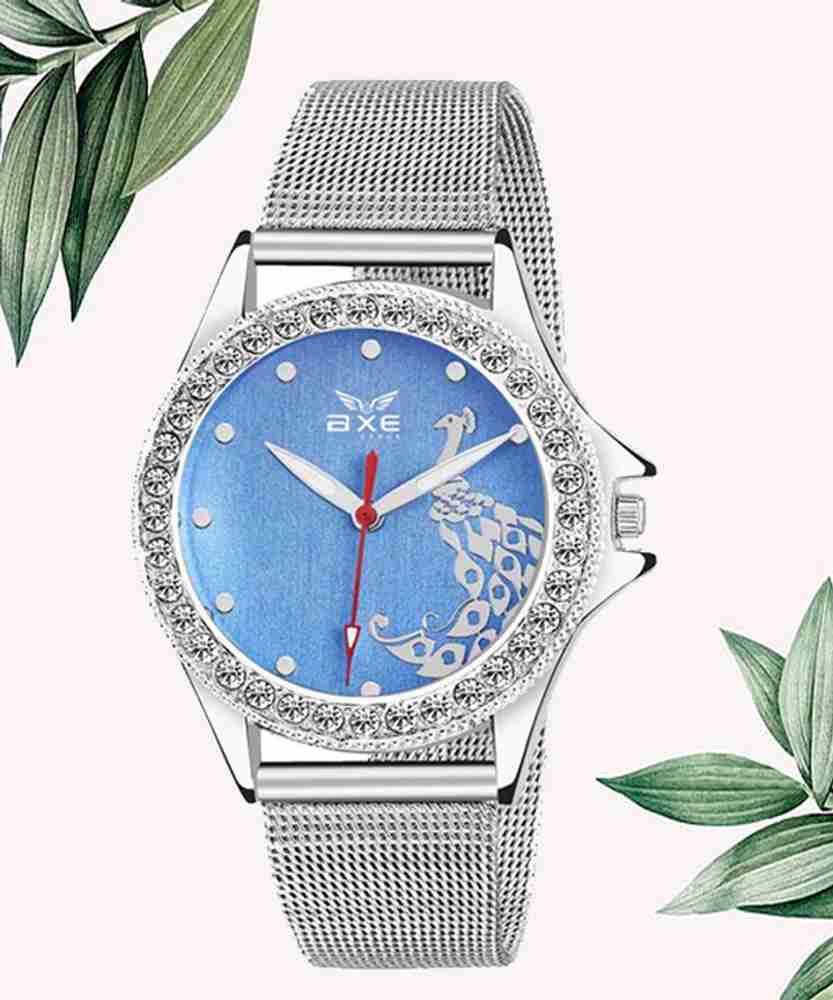 AXE Style X 2254 Blue Branded Girls Watch Stainless Steel Chain Wrist Watch For Girls Women Analog Watch For Women Buy AXE Style X 2254 Blue Branded Girls Watch