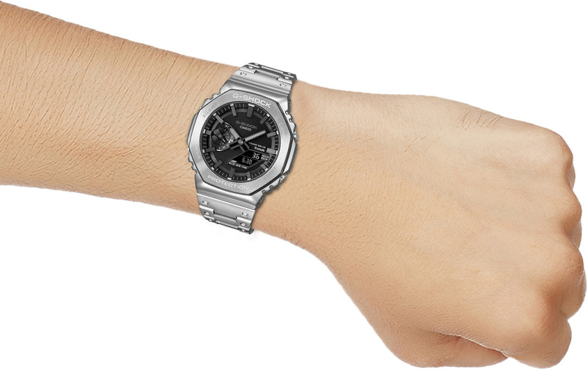 CASIO GM-B2100D-1ADR G-Shock Black Dial Solid Band Analog-Digital 