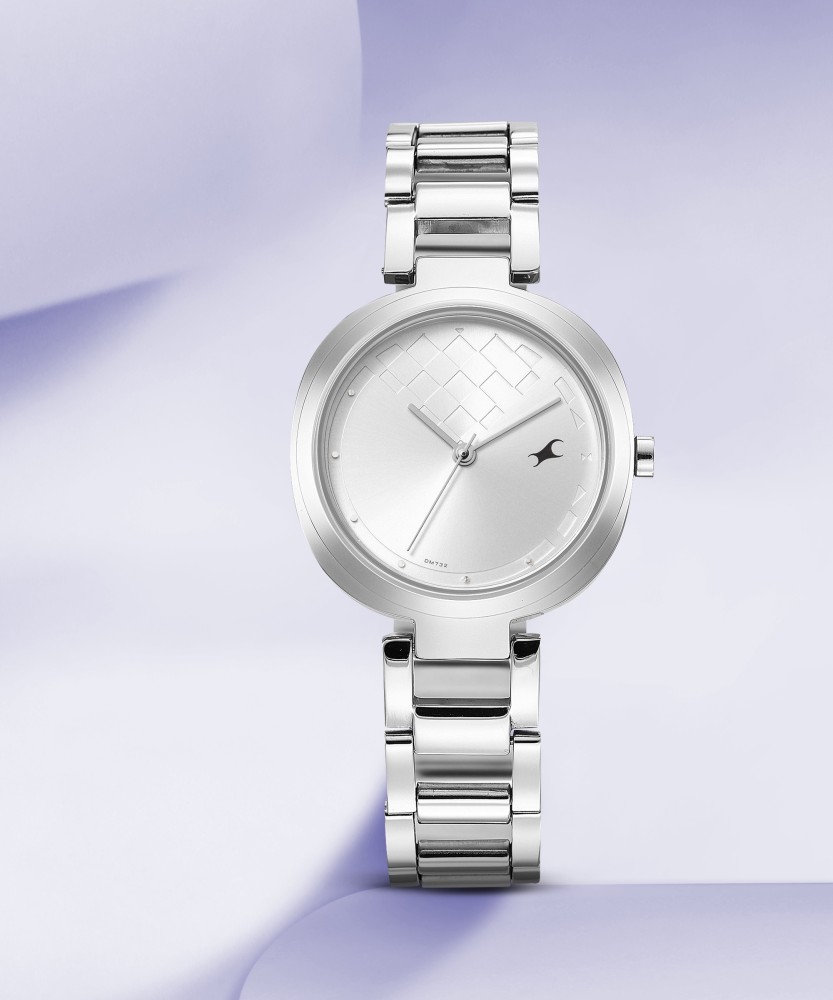 Fastrack silver chain discount watches for ladies