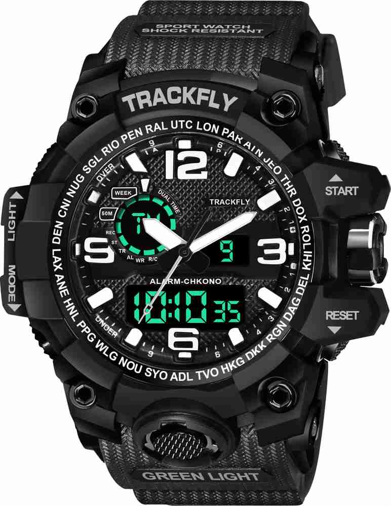 Sport watch cheap green light
