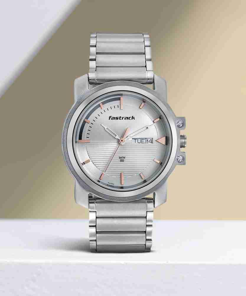 Fastrack best sale watch silver