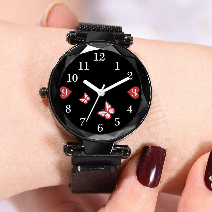 Watches for girls black colour on sale