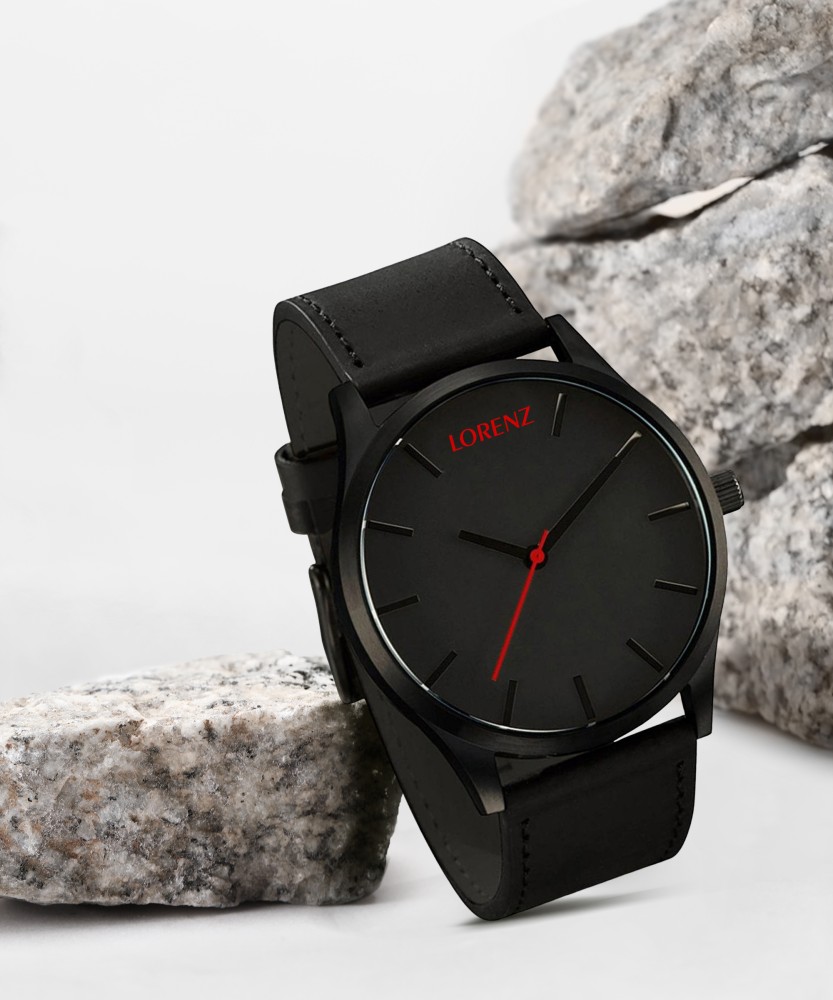 LORENZ Jet Black Analog Watch - For Men - Buy LORENZ Jet Black Analog Watch  - For Men MK-1048A Online at Best Prices in India