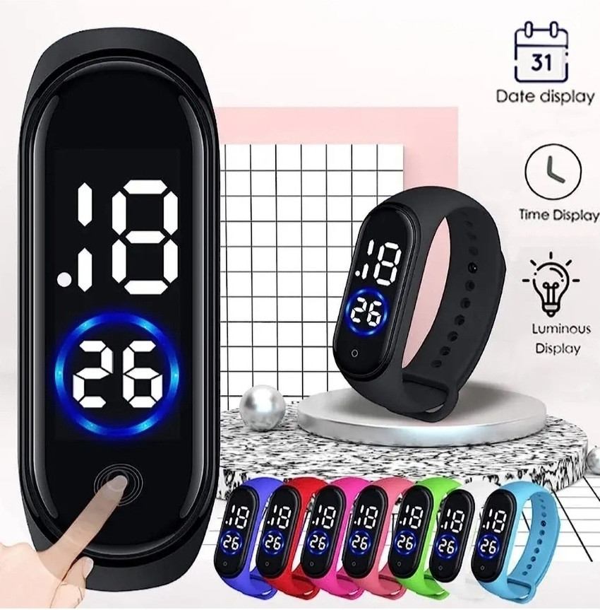 TimeFit Couple s Watch Touch Display M4 LED Digital Watch For