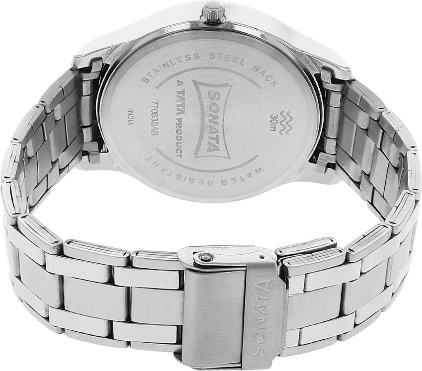 Sonata watch 77063sab price clearance