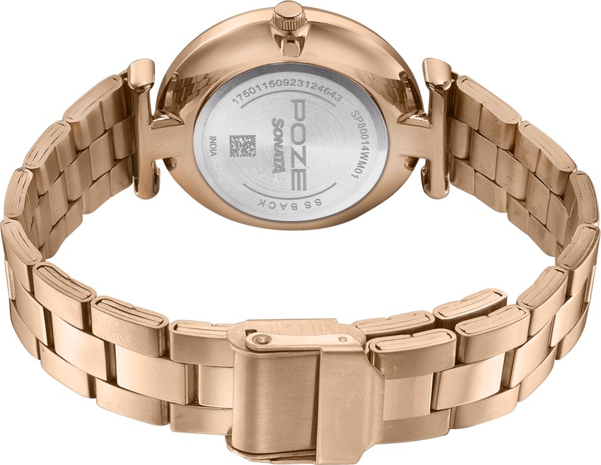 Sonata rose gold on sale watches