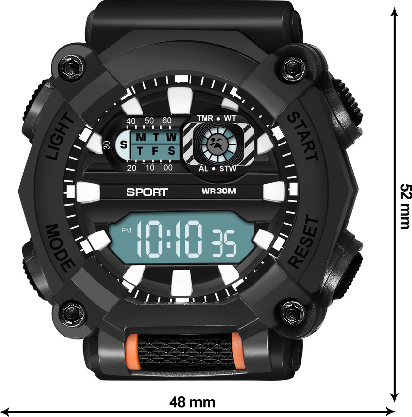 hala Black Round Sports Fashion Digital Watch For Boys Girls