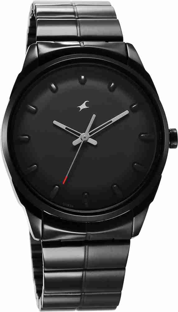 Fastrack watch black online chain