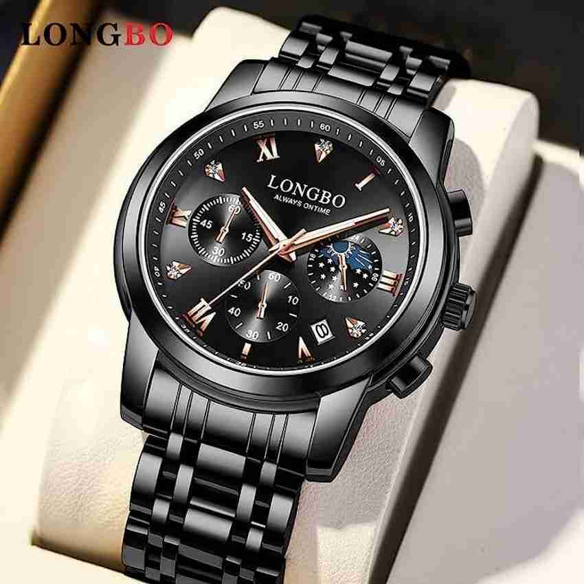 Longbo Chronograph Analog Watch For Men Buy Longbo Chronograph Analog Watch For Men Stainless Steel Band Luxury Dress Waterproof Quartz Wristwatches for Men Online at Best Prices in India Flipkart