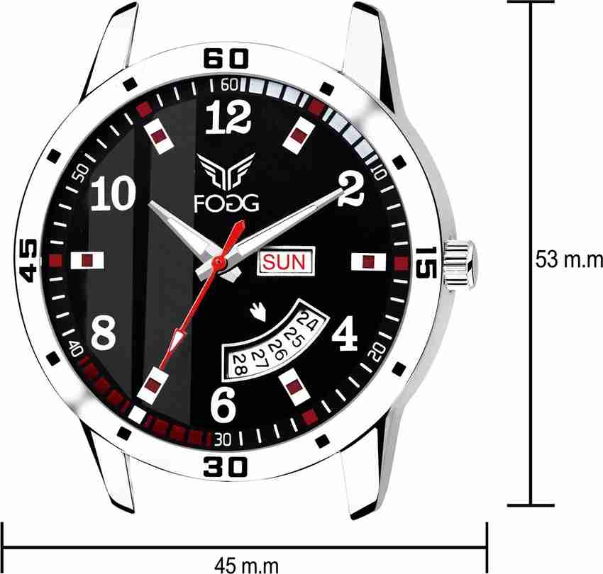 FOGG Printed Black Day and Date Analog Watch For Men Buy FOGG Printed Black Day and Date Analog Watch For Men 2058 BK Online at Best Prices in India Flipkart