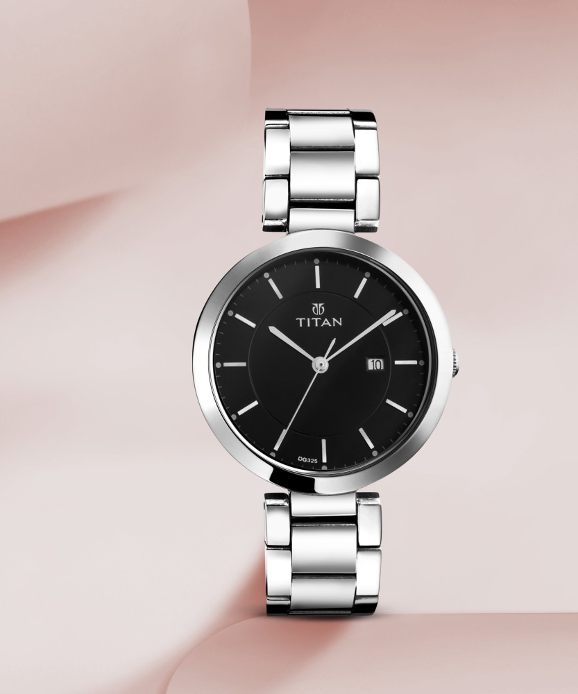 Titan silver watches for ladies new arrivals