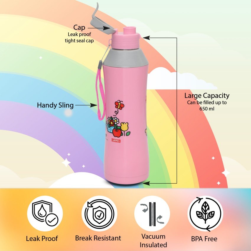 Simple Plastic Sipper Water Bottle For School & Gym Black Color 650ml