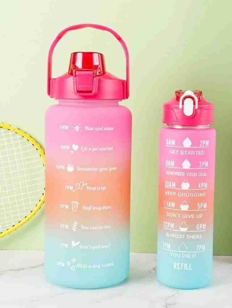 Motivational Water Bottle Set 3 Pcs with Motivational Time Marker