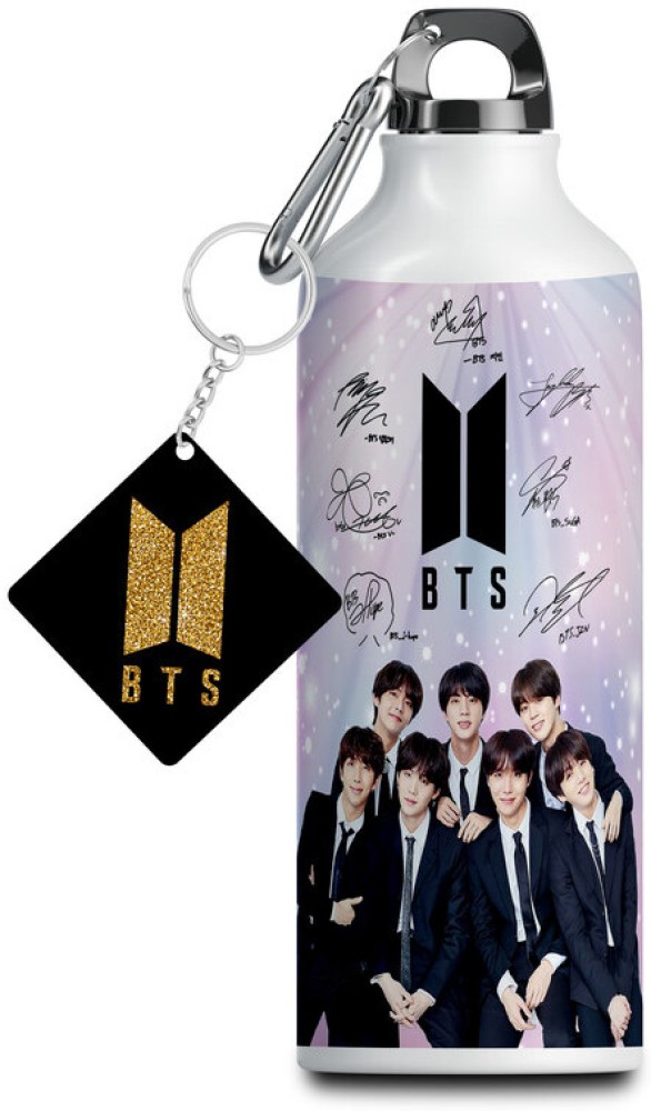 TrendoPrint Bts Sipper Bts Water Bottle Bts Bottle 600ml with Keychain  (Best Gifts for Girls, Friends