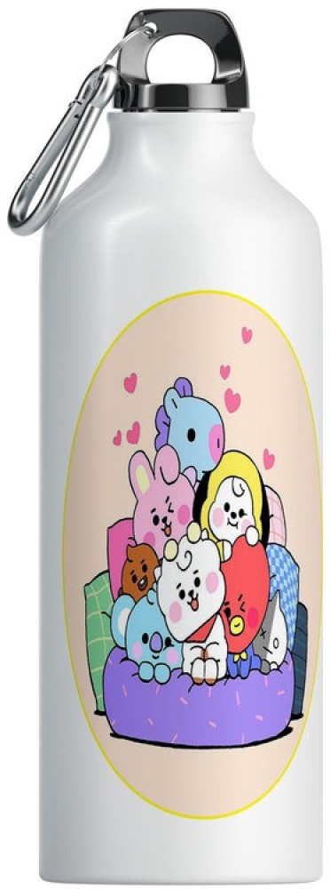 APSRA Bts sipper Bts water Bottle Aluminium 600 Water bottle for Girls Boys  school bts lover Pack of 1 (BS-35)