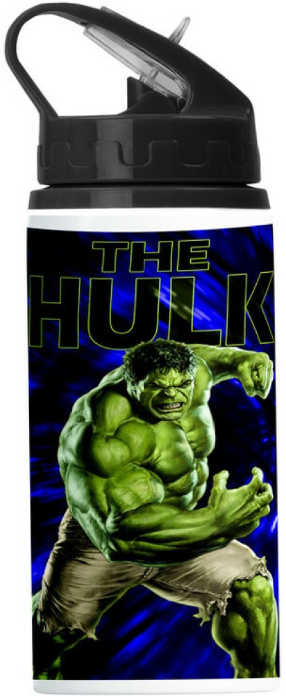 Incredible Hulk Water Bottle, White and Green