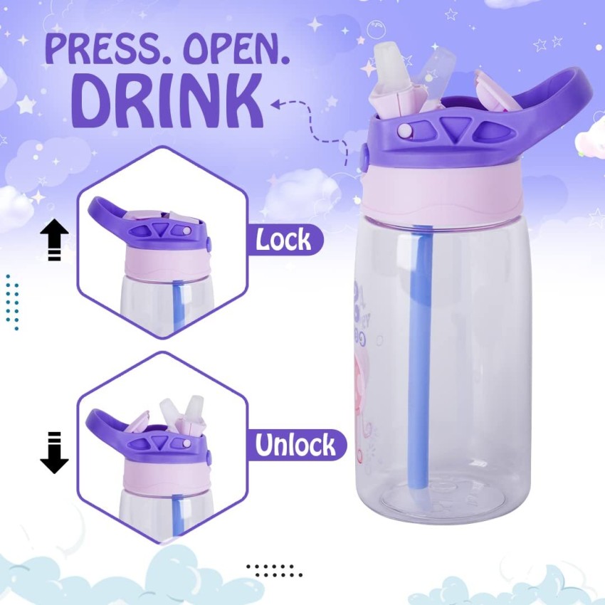 480ml Fashion Portable Plastic Infant Water Bottle With Straw